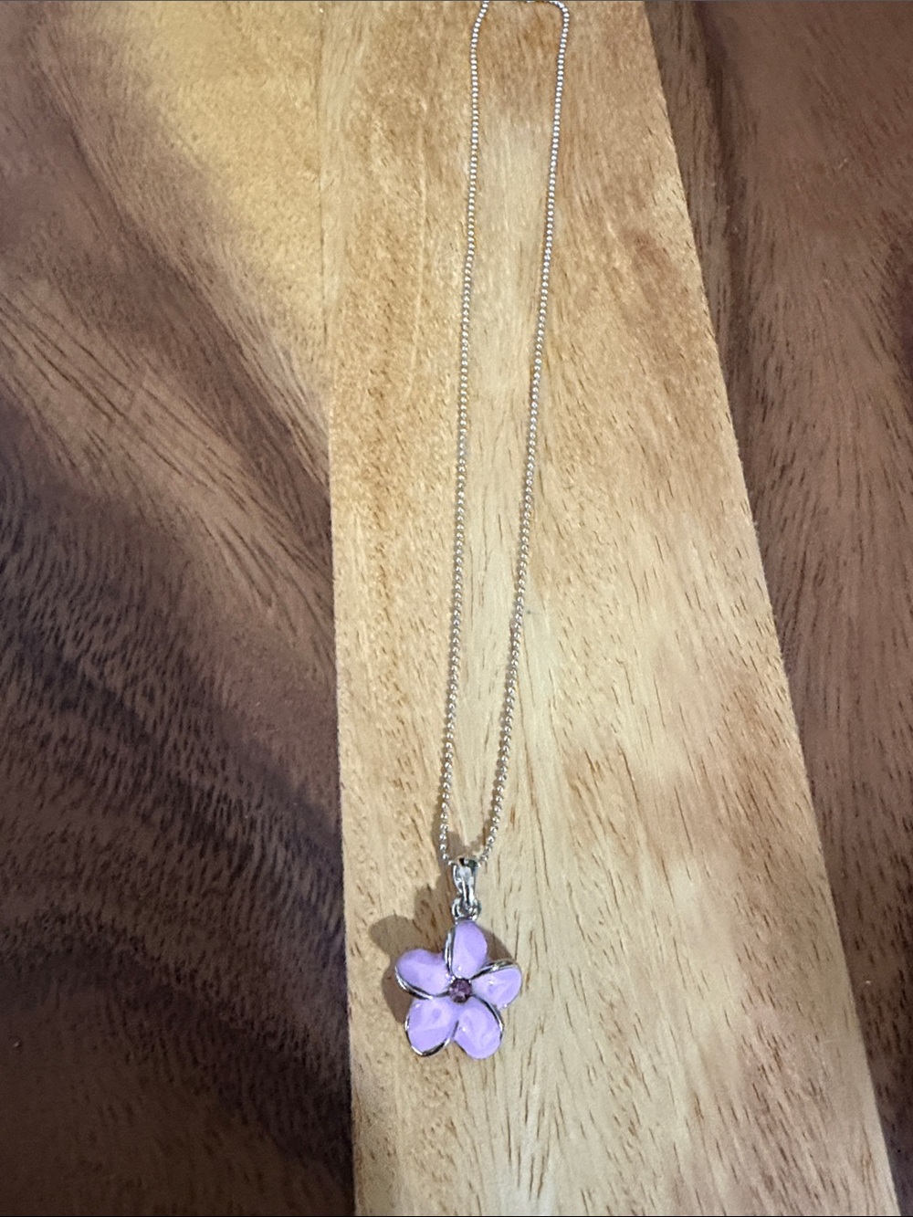 Pink sakura bloom pendant necklace